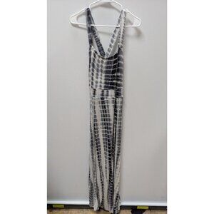 HYFVE Grey/White Tie-Dye Cross-Strap Maxi Dress